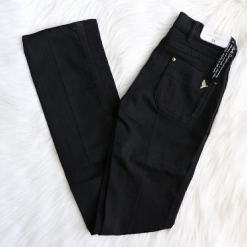 NEW Anthropologie M.i.H Oslo Black Slim Fit Jeans Size 24